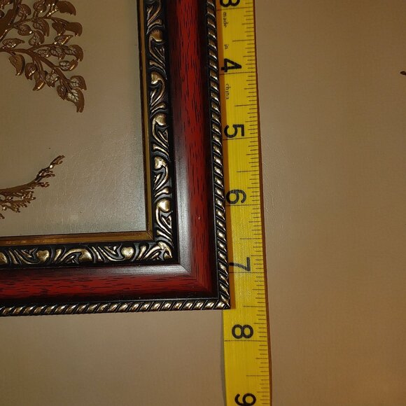 Diviniti 24K GP Tree of Life Framed Art Intricate Red Gold Border 3D Design - Picture 2 of 9